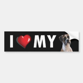 I Kärlek Min Boxer Bumper Sticker - Boxer Hund Bildekal
