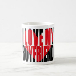 I Kärlek Min Boykompis Heart Typografi Kaffemugg