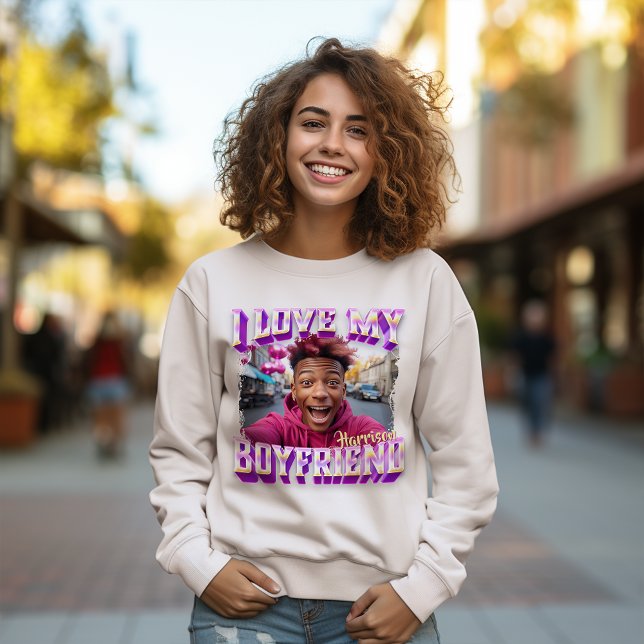 I Kärlek Min Boykompis Lila Bootleg Rapper Photo T Shirt (I Love My Boyfriend Purple Bootleg Rapper Photo Sweatshirt)