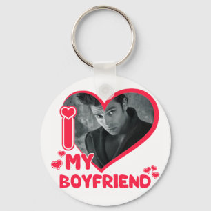 I Kärlek Min Boykompis Photo Heart Valentines Kärl Nyckelring