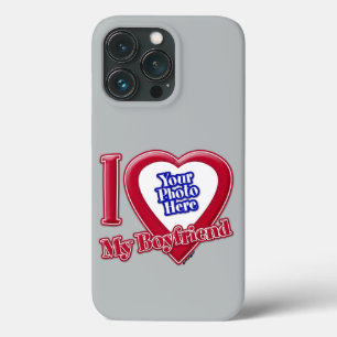 I Kärlek min Boykompis Photo Red Heart Grått
