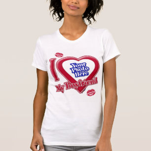 I Kärlek Min Boykompis Photo Red Heart Läppar T Shirt