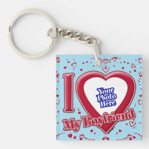 I Kärlek min Boykompis Photo Red Hearts Blue Horiz