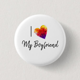 I Kärlek Min Boykompis Pinback Knapp