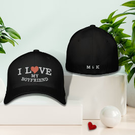 I Kärlek Min Boykompis Red Heart Monogram-Anpassni Broderad Keps