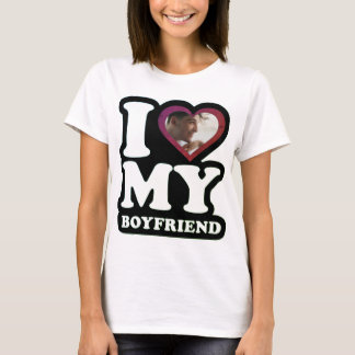 I Kärlek Min Boyvän - Anpassningsbar Photo Personl T Shirt