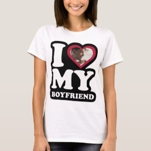 I Kärlek Min Boyvän - Anpassningsbar Photo Personl T Shirt