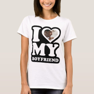 I Kärlek Min Boyvän - Anpassningsbar Photo Personl T Shirt