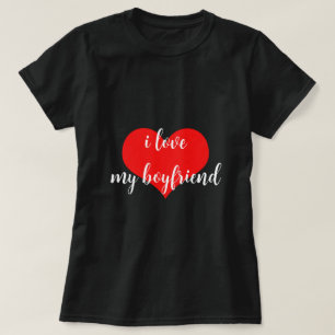 I Kärlek Min Boyvän Cute Romantic Valentines day T Shirt