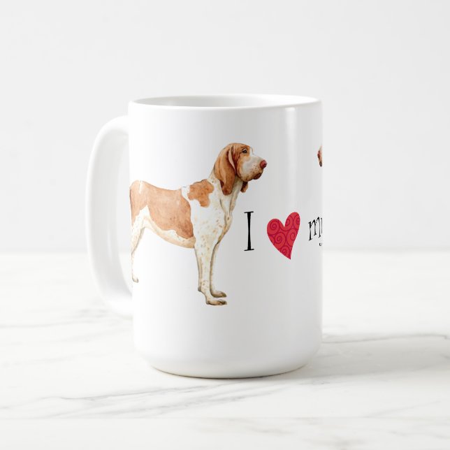 I Kärlek min Bracco Italiano Kaffemugg (Framsida vänster)