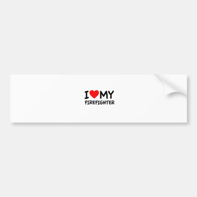 I kärlek min brandman bildekal (Framsidan)