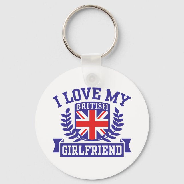 I Kärlek Min brittiska flickvän Nyckelring (Framsida)