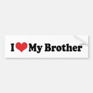 I Kärlek min broder Bumper Sticker Bildekal