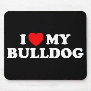 I Kärlek min Bulldog Mousepad Musmatta