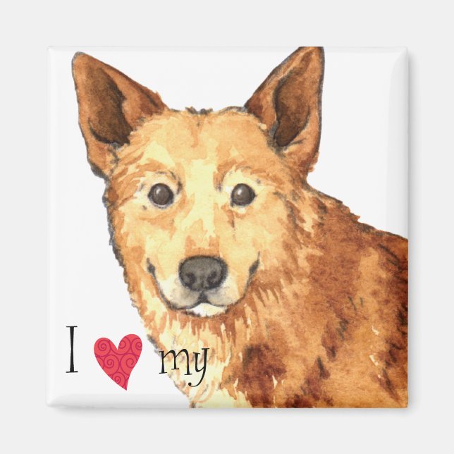 I Kärlek min Canaan Hund Magnet (Framsidan)