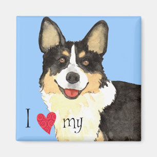 I Kärlek min Cardigan Welsh Corgi Magnet