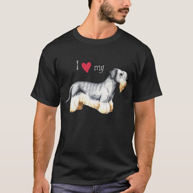 I Kärlek min Cesky Terrier T Shirt (Framsida)