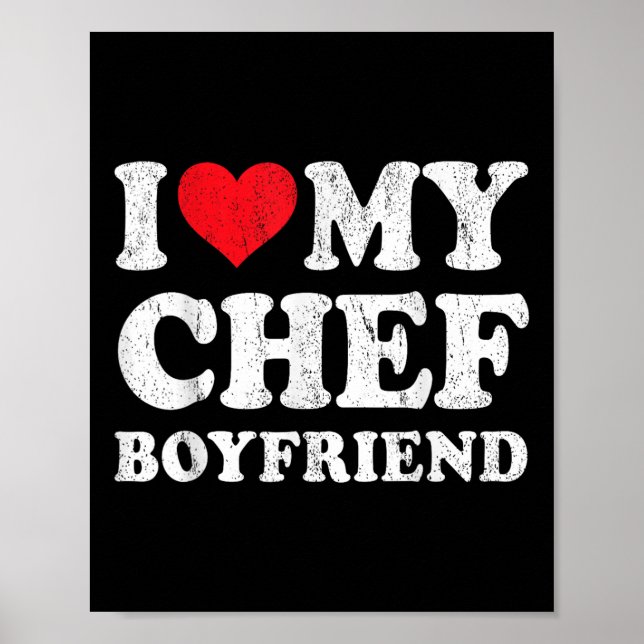 I Kärlek Min Chef Boyvän Funny Girlkompis Valentin Poster (Framsidan)