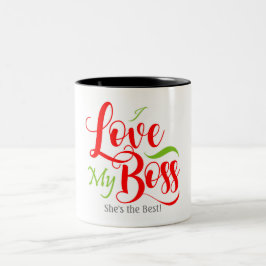 I Kärlek min Chef Två-Tonad Mugg