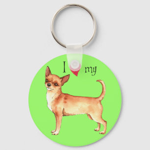 I Kärlek min Chihuahua Nyckelring