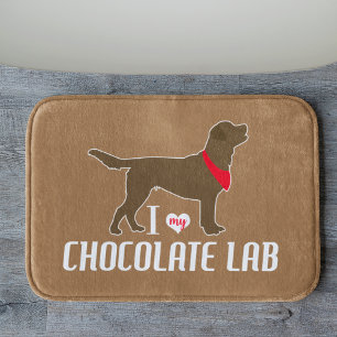 I kärlek min Chocolate Lab Bathroom Badrumsmatta