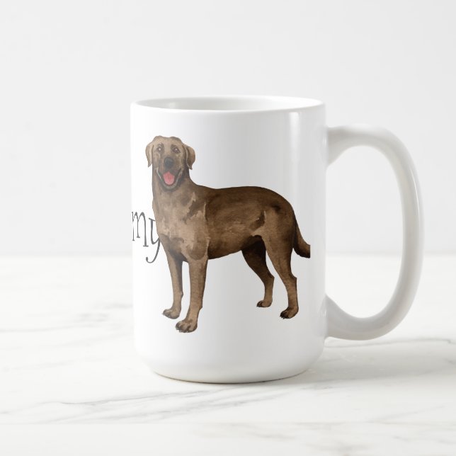 I Kärlek min Chocolate Lab Kaffemugg (Höger)