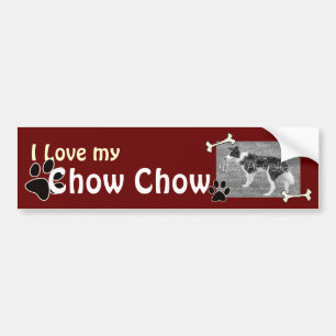 I kärlek min Chow Chow Bumper Sticker Bildekal