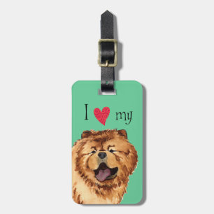 I Kärlek min Chow Chow Chow Bagagebricka