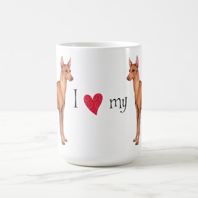 I Kärlek min Cirneco dell'Etna Kaffemugg (Center)