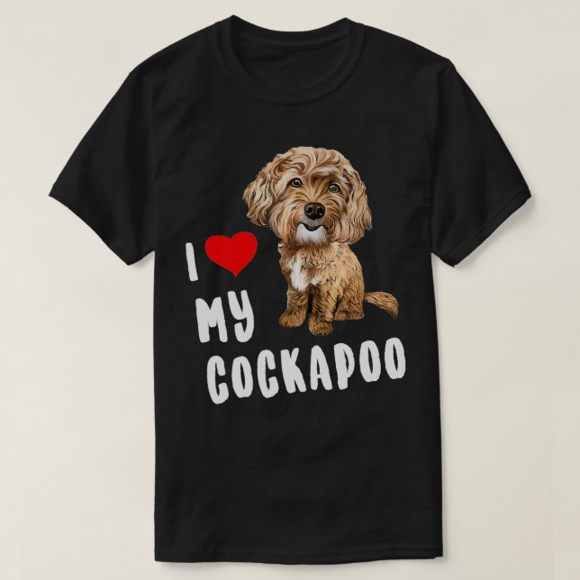I Kärlek min Cockapoo Design Perfekt Funny Cute Hu T Shirt (Design framsida)