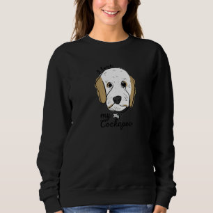I Kärlek min Cockapoos Single Line Block Art White T Shirt