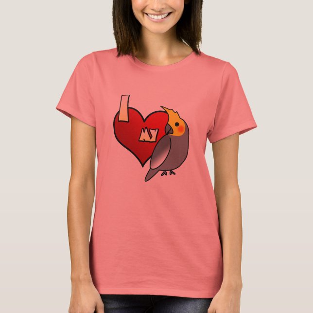 I Kärlek min Cockatiel T Shirt (Framsida)