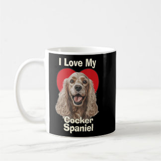 I Kärlek Min Cocker Spansk Puppy Hund Kaffemugg
