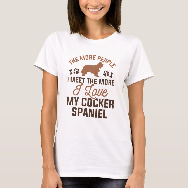 I Kärlek Min Cocker Spanska T Shirt (Framsida)