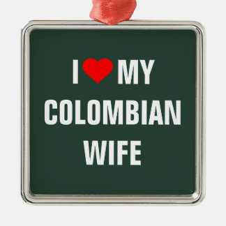 "I Kärlek min colombianska fru" Julgransprydnad Metall