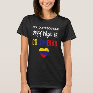 I Kärlek Min colombianska frun Pride Colombia Flag T Shirt