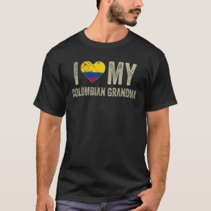 I Kärlek Min colombianska Grandma Colombia Flagga  T Shirt