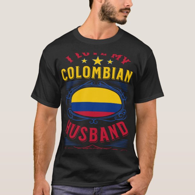 I kärlek min colombianska make t shirt (Framsida)