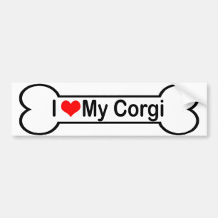 I kärlek min Corgi Bildekal