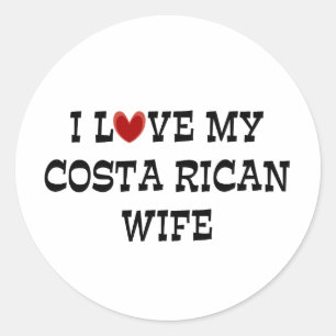 I Kärlek Min Costa Rican-fru Runt Klistermärke