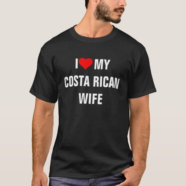 I Kärlek Min Costa Rican-fru T-shirt (Framsida)