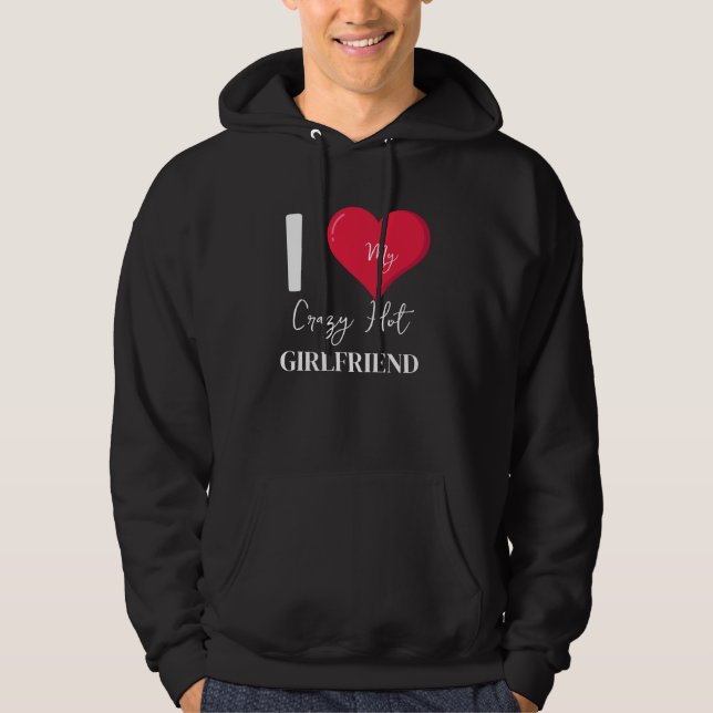 I Kärlek Min Crazy Hett Fantastisk Girlkompis Hoodie (Framsida)