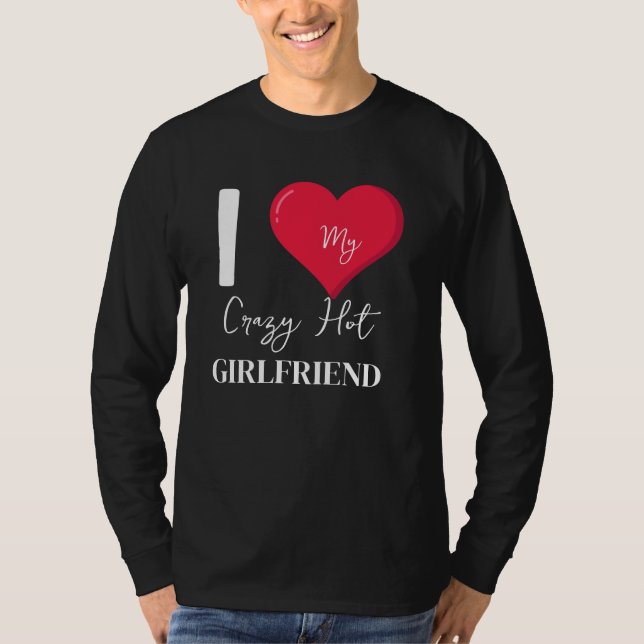 I Kärlek Min Crazy Hett Fantastisk Girlkompis T Shirt (Framsida)