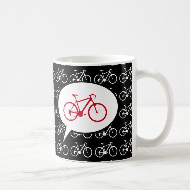 i kärlek min cykelcykel tecknad kaffemugg (Höger)