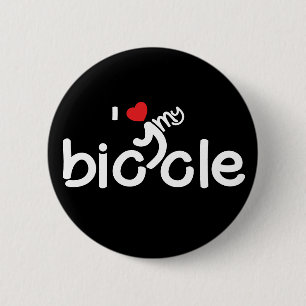 I kärlek min cykeltypografi knapp