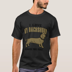 I Kärlek, min Dachshund och tre andra vita T Shirt