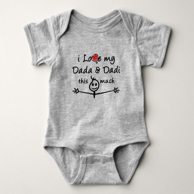 I kärlek min Dada & Dadi (mormor och farfar)! T-shirt (Framsida)