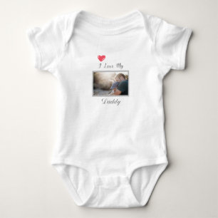 I KÄRLEK MIN DADDY BABY BODYSUIT PERSONLIG PHOTO T SHIRT