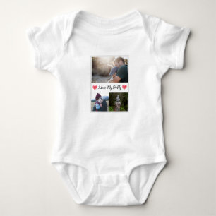 I KÄRLEK MIN DADDY BABY BODYSUIT PERSONLIG PHOTO T SHIRT