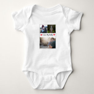 I KÄRLEK MIN DADDY BABY BODYSUIT PERSONLIG PHOTO T SHIRT